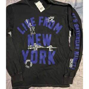 NEW Saturday Night Live Women's Dark Grey Longsleeve Tee, Small‎